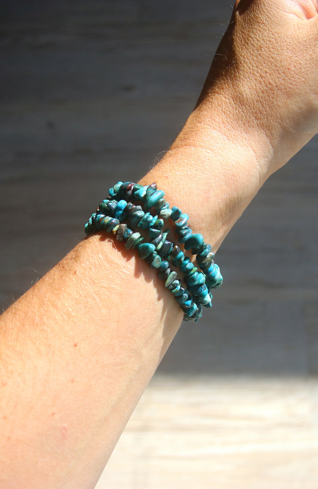 Chrysocolla Chip Bracelet AAA